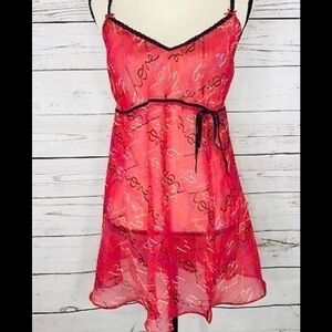 Secret treasures baby doll nightgown love print.